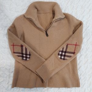 BURBERRY authentic 100% merino wool half zip